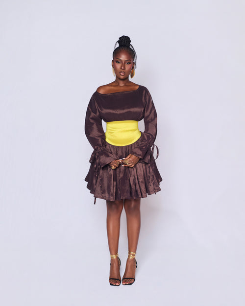 ARYA DRESS - MOCHA SUN